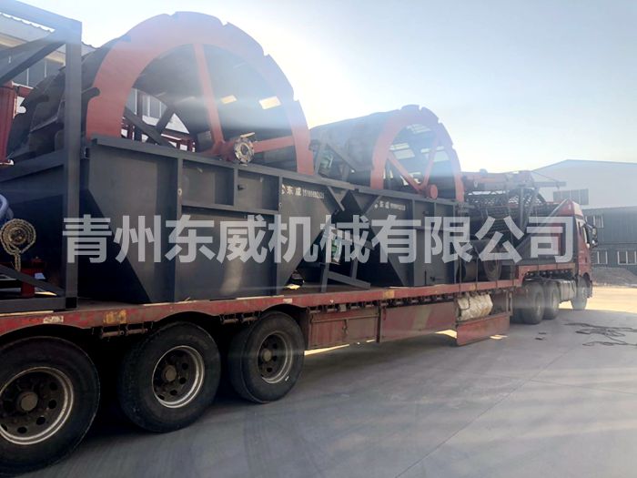 滚筒筛，3020轮式洗沙机发车