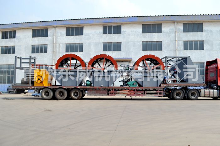 破碎洗沙设备，轮式洗沙机发车，本公司是水洗沙设备专业制造商