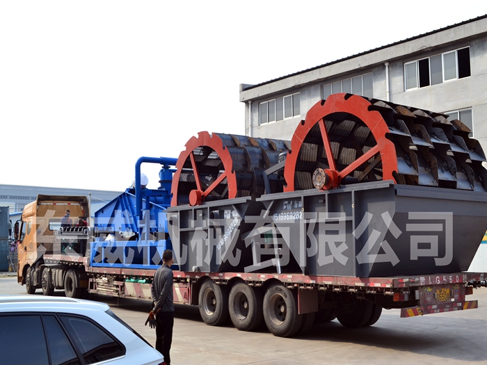 轮式洗沙机、脱水细砂回收一体机发车